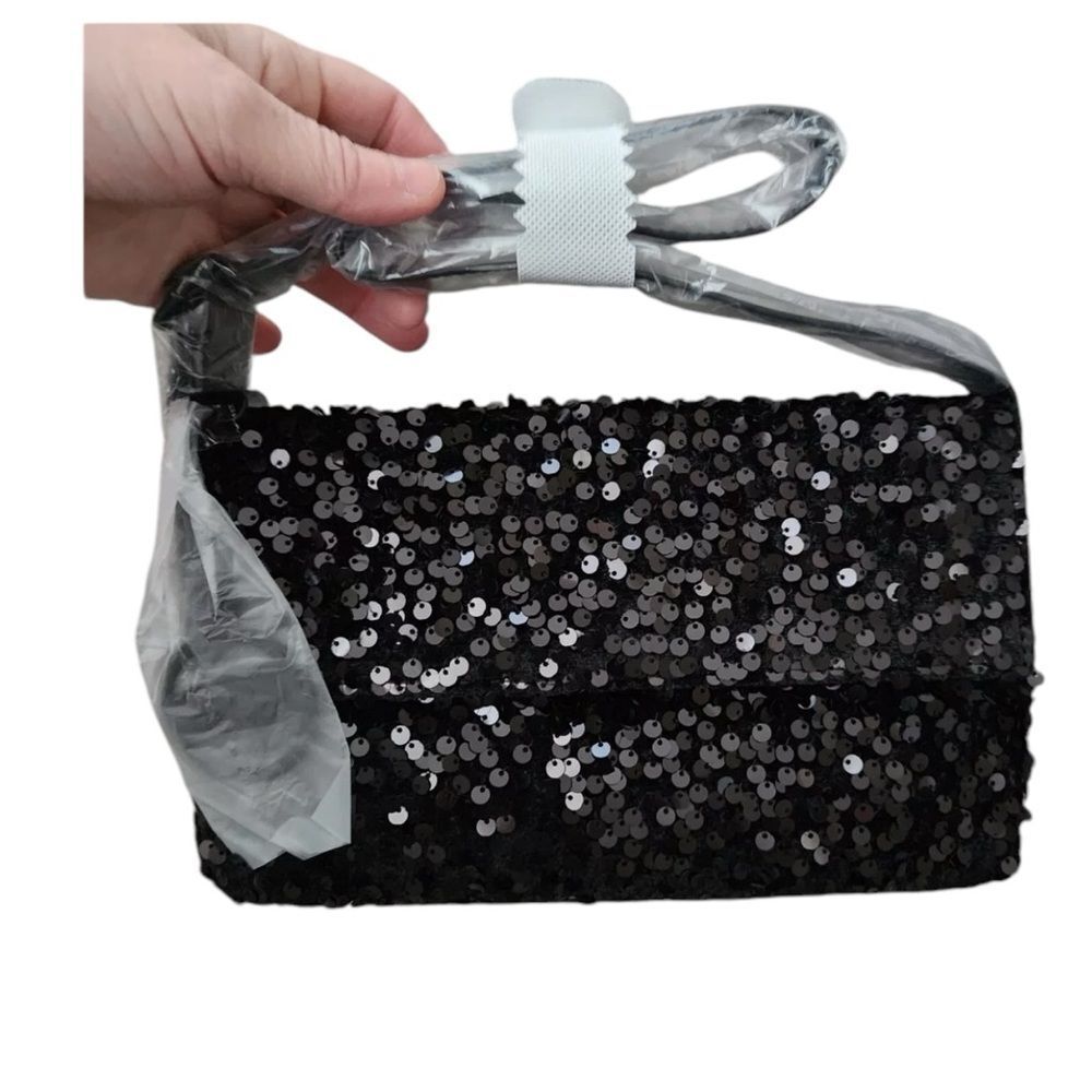 BLACK SEQUIN BAG BY NICOLE MILLER
